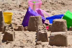 Mix sand and water with moms, dads and kids. Remove electronics. Add love. Yield: sand castles and life long memories. 