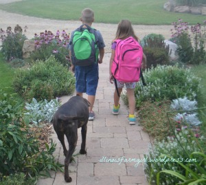 Strolling out to meet their next adventurous school year. 
