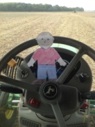 Driving the tractor